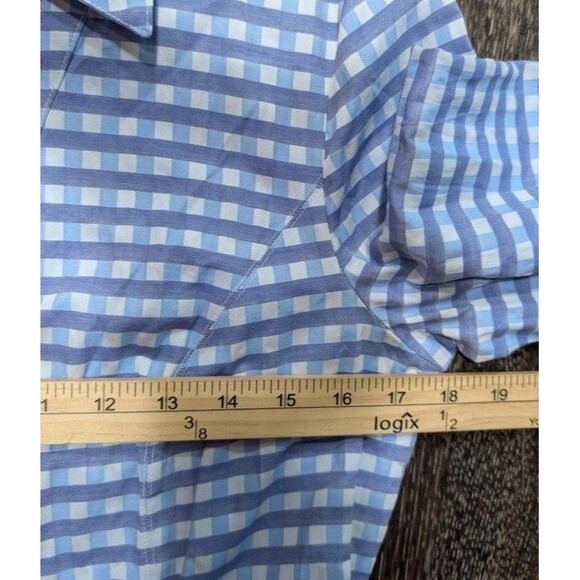 Brooks Brothers Dress Womens 8 Blue White Gingham Shirtdress Belted Mb - Picture 5 of 6
